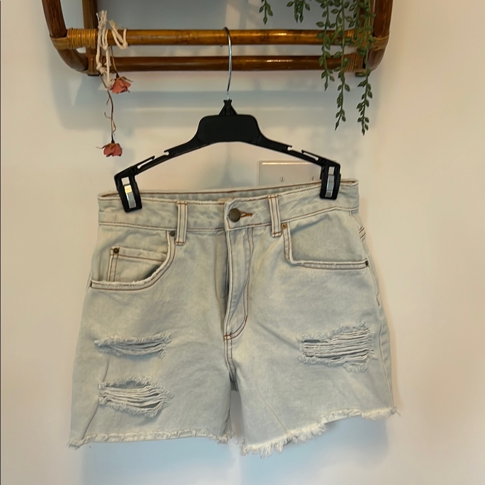 Billabong Light Wash Ripped Jean Shorts